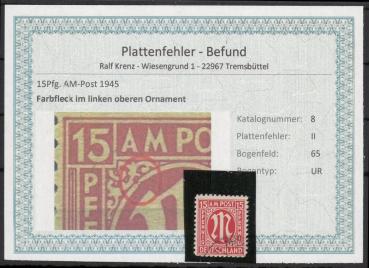 BIZONE_1948_PLATTENFEHLER_Nr_8II_gestempelt_Bild1
