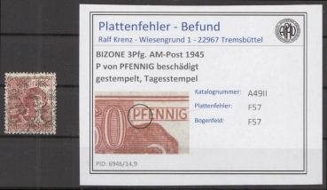 BIZONE_1948_PLATTENFEHLER_Nr_A49II_F57_gestempelt_Bild1