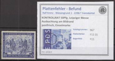 KONTROLLRAT_1948_PLATTENFEHLER_Nr_967_I_postfrisch_Bild1