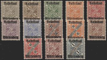 WÜRTTEMBERG 1919 Nr 258-270 postfrisch