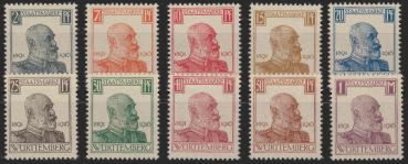 WUeeRTTEMBERG_1916_Nr_241_250_postfrisch_Bild1