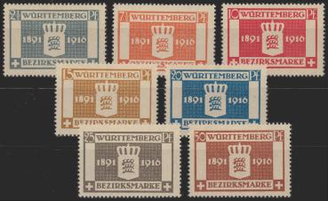 WUeeRTTEMBERG_1916_Nr_123_129_postfrisch_Bild1