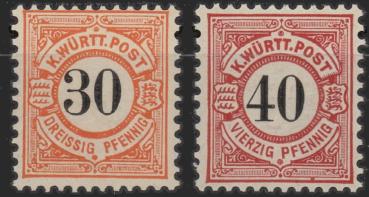 WUeeRTTEMBERG_1900_Nr_61_62_postfrisch_Bild1