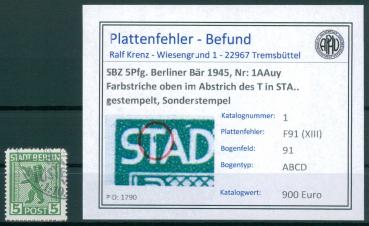SBZ_1945_Nr_1ABuy_F91_(XIII)_gestempelt_Bild1