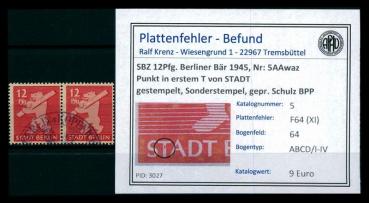 SBZ_1945_Nr_5AAwaz_F64_(XI)_gestempelt_Bild1