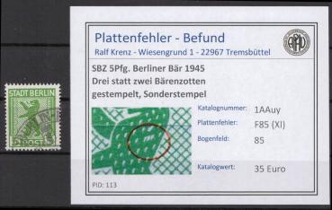 SBZ_1945_PLATTENFEHLER_Nr_1AAuy_XI_gestempelt_Bild1