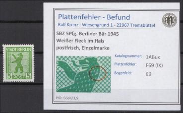 SBZ_1945_PLATTENFEHLER_Nr_1ABux_IX_postfrisch_Bild1