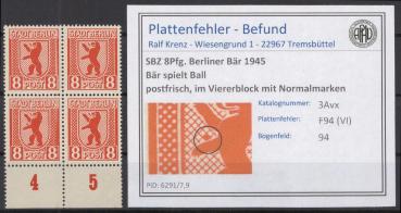 SBZ_1945_PLATTENFEHLER_Nr_3Avx_VI_postfrisch_Bild1
