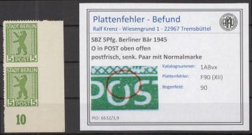 SBZ_1945_PLATTENFEHLER_Nr_1ABvx_XII_postfrisch_Bild1