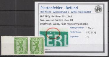 SBZ_1945_PLATTENFEHLER_Nr_1ABuy_XX_postfrisch_Bild1