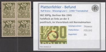 SBZ_1945_PLATTENFEHLER_Nr_7Awaz_III_postfrisch_Bild1