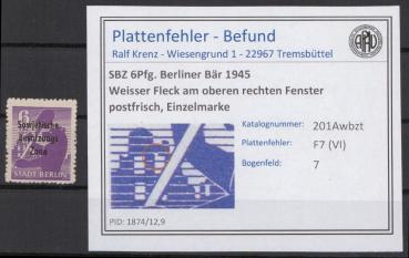 SBZ_1945_PLATTENFEHLER_Nr_201Awbzt_VI_postfrisch_Bild1