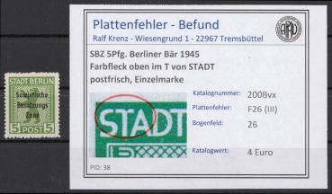 SBZ_1948_PLATTENFEHLER_Nr_200Bvx_III_postfrisch_Bild1