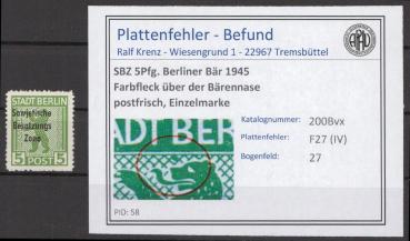 SBZ_1948_PLATTENFEHLER_Nr_200Bvx_IV_postfrisch_Bild1