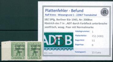 SBZ_1948_PLATTENFEHLER_Nr_200Bvx_F51_(XXII)_postfrisch_Bild1