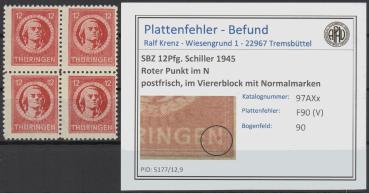 SBZ_1945_PLATTENFEHLER_Nr_97AXx_V_postfrisch_Bild1