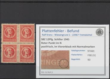 SBZ_1945_PLATTENFEHLER_Nr_97AXt_V_postfrisch_Bild1