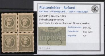 SBZ_1945_PLATTENFEHLER_Nr_99AYz2_VII_postfrisch_Bild1