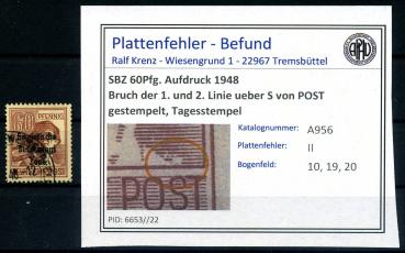 SBZ_1948_PLATTENFEHLER_Nr_A195_PF_II_gestempelt_Bild1