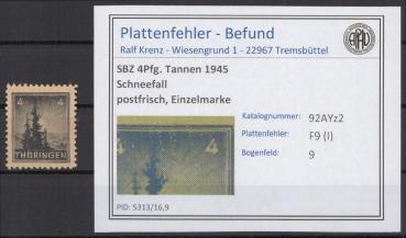 SBZ_1945_PLATTENFEHLER_Nr_93AYz2_I_postfrisch_Bild1