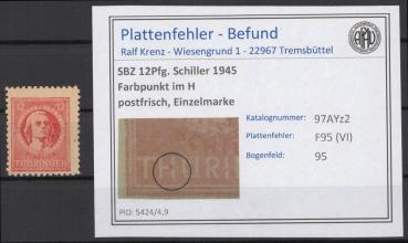 SBZ_1945_PLATTENFEHLER_Nr_97AYz2_VI_postfrisch_Bild1