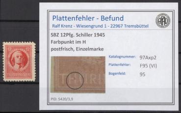 SBZ_1945_PLATTENFEHLER_Nr_97AXp2_VI_postfrisch_Bild1