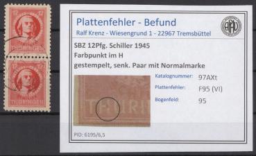 SBZ_1945_PLATTENFEHLER_Nr_97AXt_VI_gestempelt_Bild1