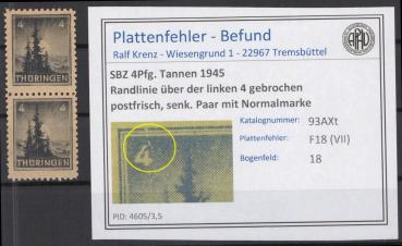 SBZ_1945_PLATTENFEHLER_Nr_93AXt_VII_postfrisch_Bild1