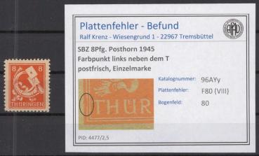 SBZ_1945_PLATTENFEHLER_Nr_96AYy_VIII_postfrisch_Bild1