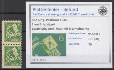 SBZ_1945_PLATTENFEHLER_Nr_95AYaz1_XI_postfrisch_Bild1