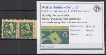 SBZ_1945_PLATTENFEHLER_Nr_95AYaz2_III_postfrisch_Bild1