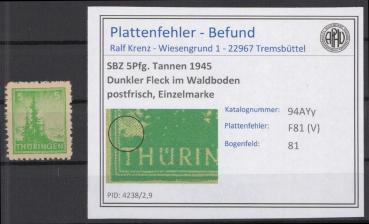 SBZ_1945_PLATTENFEHLER_Nr_94AYy_V_postfrisch_Bild1