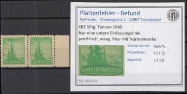 SBZ_1945_PLATTENFEHLER_Nr_94AYy_I_postfrisch_Bild1