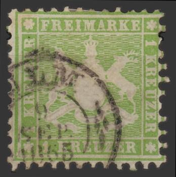 WUeeRTTEMBERG_1863_Nr_25_gestempelt_Bild1