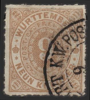 WUeeRTTEMBERG_1869_Nr_40_gestempelt_Bild1