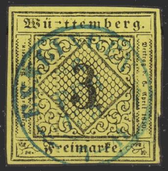 WUeeRTTEMBERG_1851_Nr_2_gestempelt_Bild1
