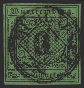 WUeeRTTEMBERG_1851_Nr_3_gestempelt_Bild1