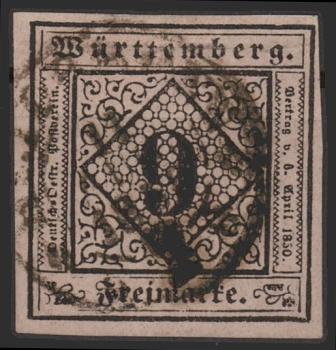 WUeeRTTEMBERG_1851_Nr_4_gestempelt_Bild1