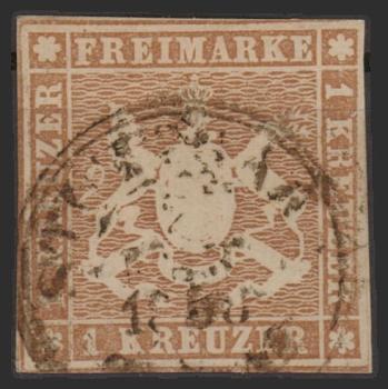WUeeRTTEMBERG_1851_Nr_6_gestempelt_Bild1