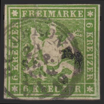 WUeeRTTEMBERG_1857_Nr_8_gestempelt_Bild1