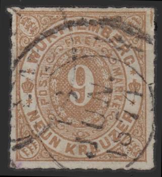 WUeeRTTEMBERG_1869_Nr_40_gestempelt_Bild1