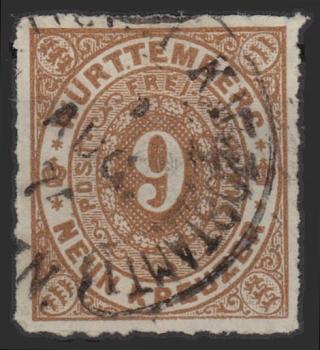 WUeeRTTEMBERG_1869_Nr_40_gestempelt_Bild1