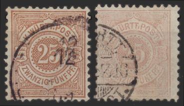 WUeeRTTEMBERG_1875_Nr_48a+b_gestempelt_Bild1