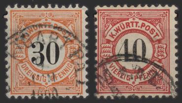 WUeeRTTEMBERG_1900_Nr_61_62_gestempelt_Bild1