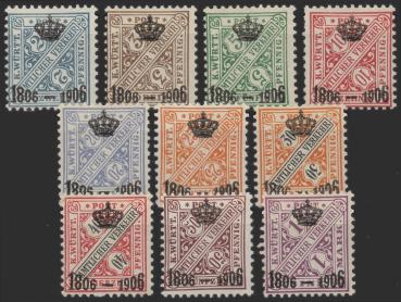 WUeeRTTEMBERG_1906_Nr_217_226_ungebraucht_Bild1