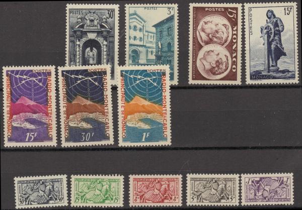 MONAKO_Lot_aus_1951__postfrisch_Bild2