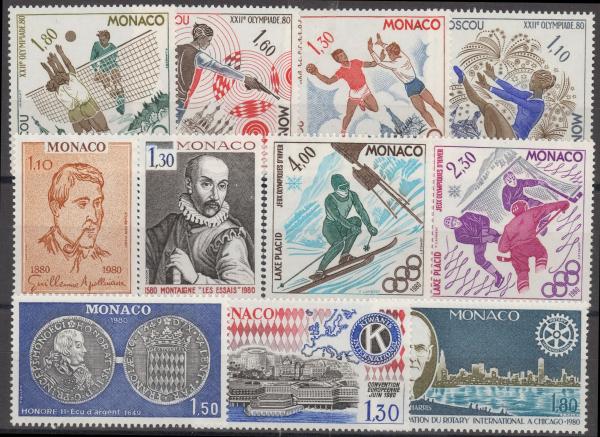 MONAKO Lot aus 1981  postfrisch
