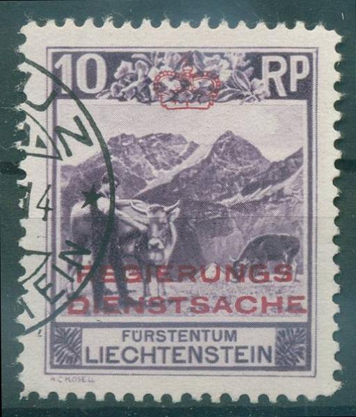 LIECHTENSTEIN_1932_Nr_D2B_gestempelt_Bild1
