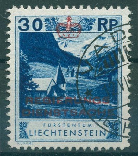 LIECHTENSTEIN_1932_Nr_D4B_gestempelt_Bild1