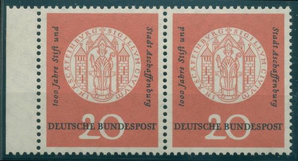 BUND_1957_PLATTENFEHLER_Nr_255_II_postfrisch_Bild1